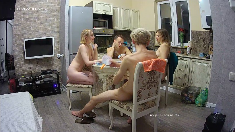 Naked games in kitchen - Mar11/2022