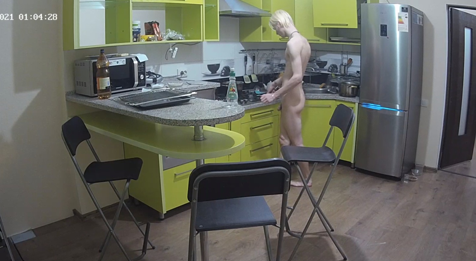 Aldon naked in the kitchen 30 Nov 2021