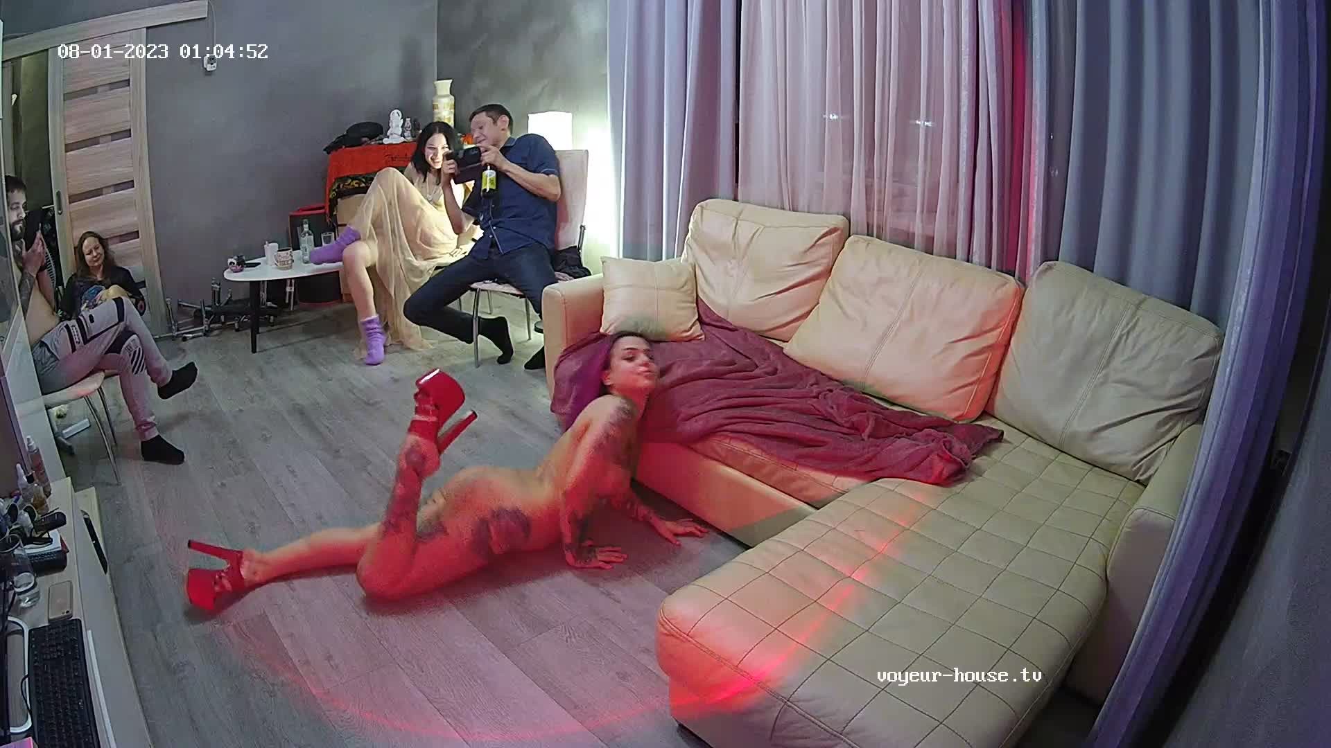 Watch Naked girl Trisha Sexy Dance 2023-08-01 | Naked people with Carolyn  in Living room | The biggest Voyeur Videos gallery