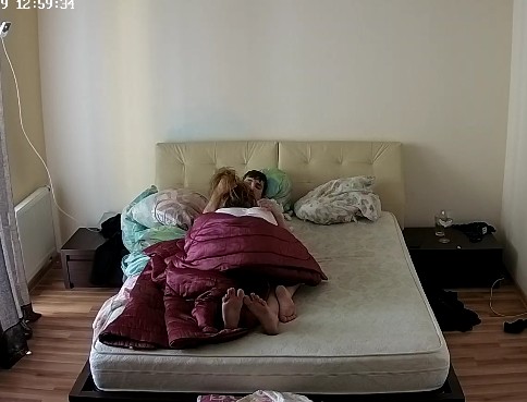 Horny Riley gives sensual wakeup blowjob under the blanket