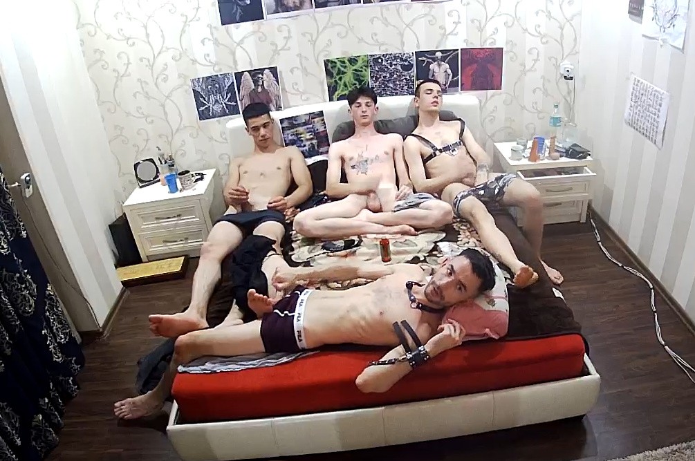 Artem, Tristan, Bertie & Adil jerking off 18 May 2022