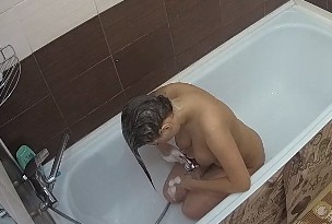 Big young tits showering from Lavica