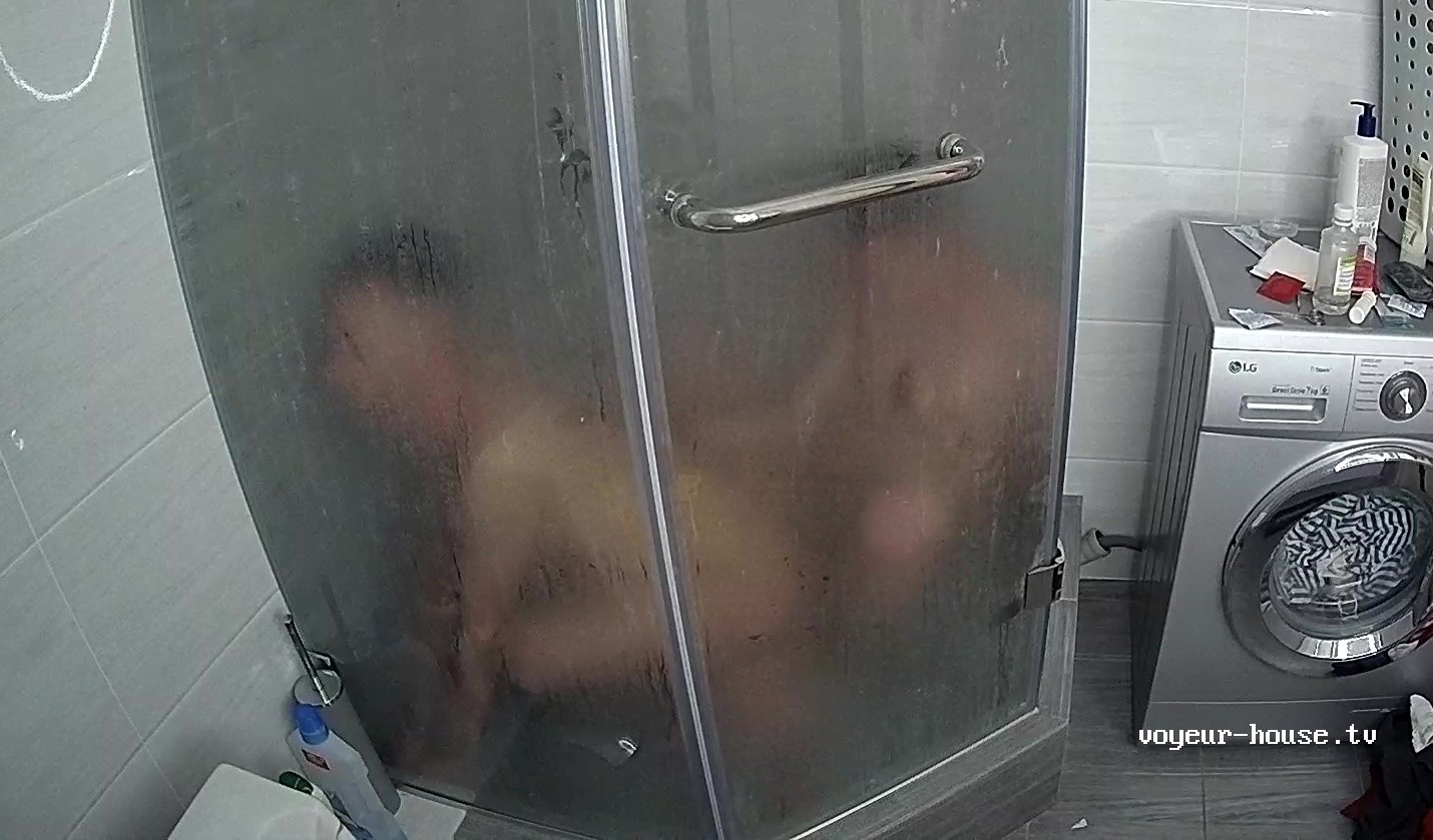 Artem & Adil shower sex obscured view 3 Aug 2022