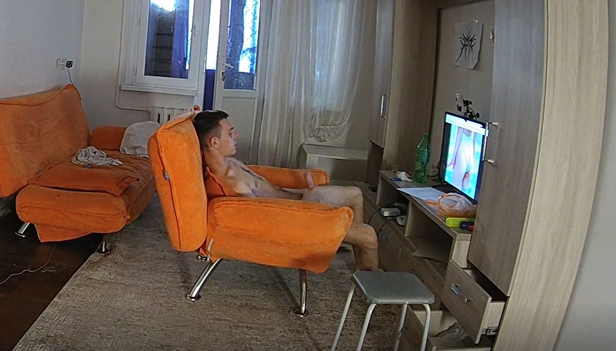 Artem jerking off in the living room 21 Jul 2022