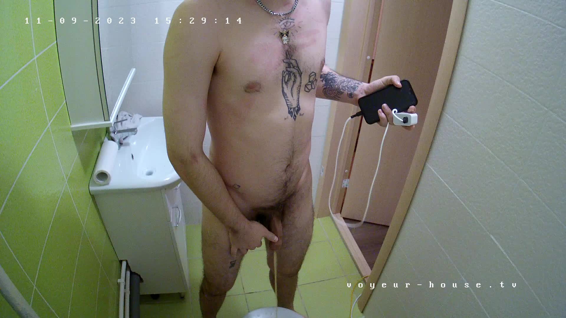 Naked Artem peeing 9 Nov 2023