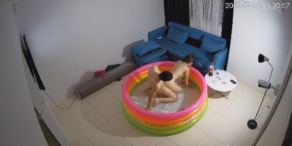Evening in swimming pool finishes with passionate fuck, July 31