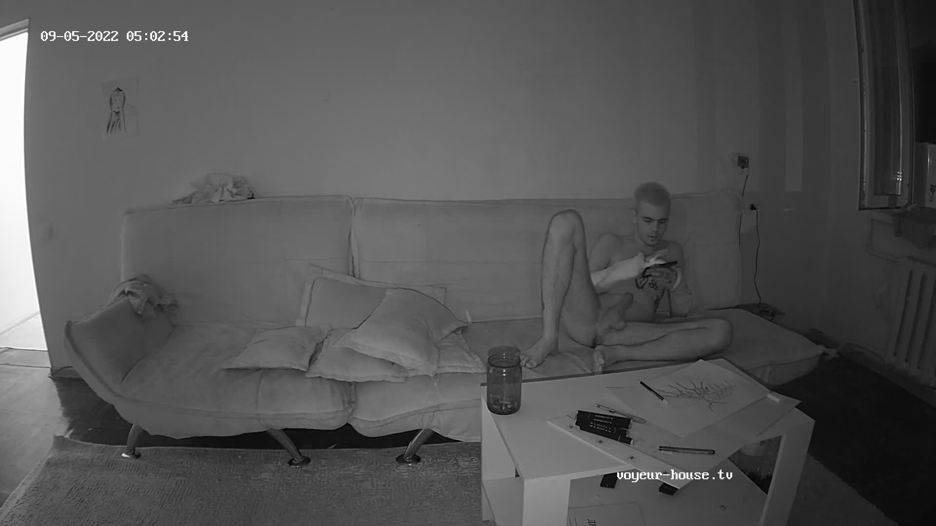 Artem jerking off in the living room 5 Sep 2022
